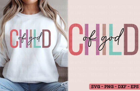 Boho Christian PNG Child of God SVG: Graphics for T-Shirt Designs