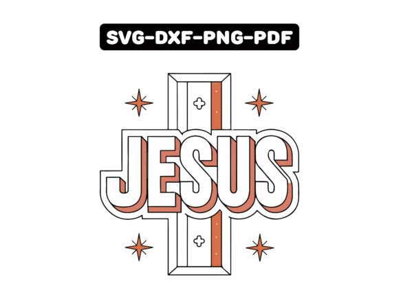 Jesus Cross Typography Graphics for T-Shirt Designs