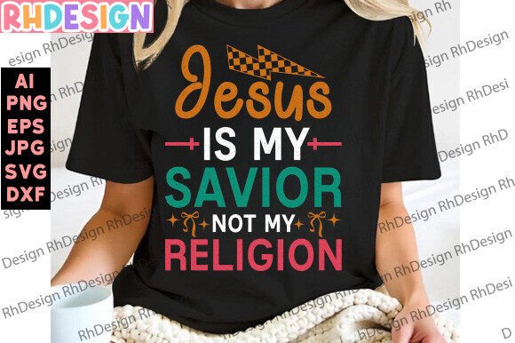 Jesus Is My Savior PNG: Graphics for T-Shirt Designs