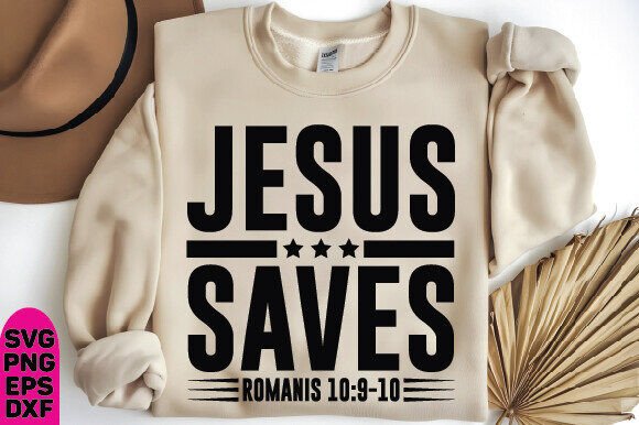 Jesus Saves PNG Graphics for T-Shirt Designs
