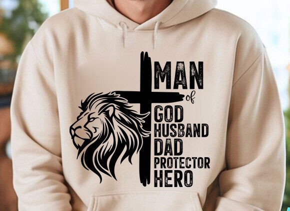 Man of God SVG Graphics for Christian T-Shirt Designs