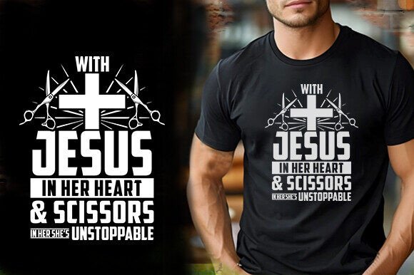 With JESUS in HER HEART and SCISSORS in Graphics